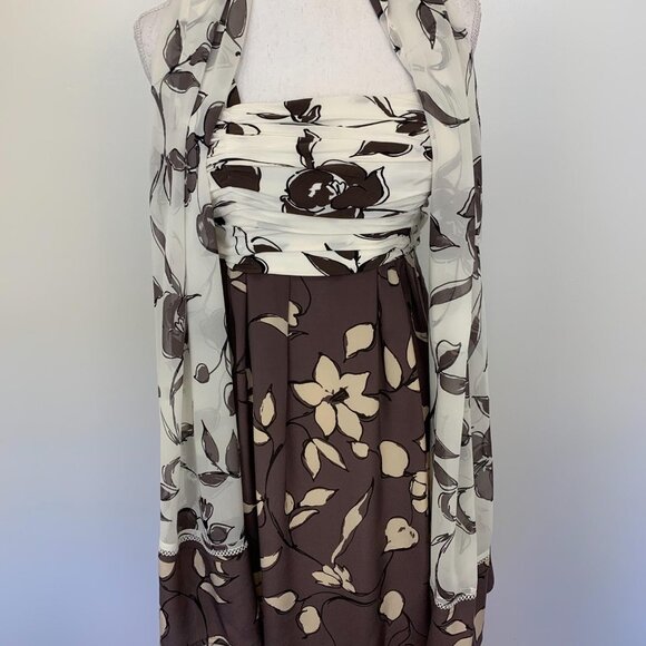 Marly’s 100% silk floral dress w/ scarf made in it - Picture 9 of 16